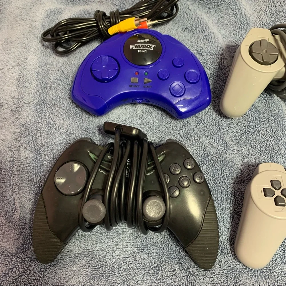 Vintage Sony PlayStation controllers remote control